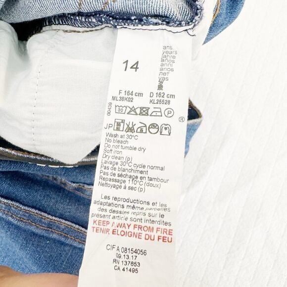 Kenzo Kids Denim Jean Shorts Japanese Denim Size 14 Mint - Picture 3 of 7